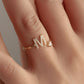 Plated Sparkling Initial Ring